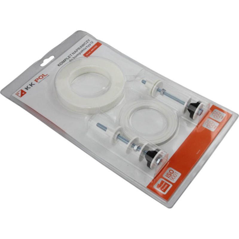 Набір прокладок під бачок унітазу мікропорка кругла KK Pol + Кріплення KPL/522