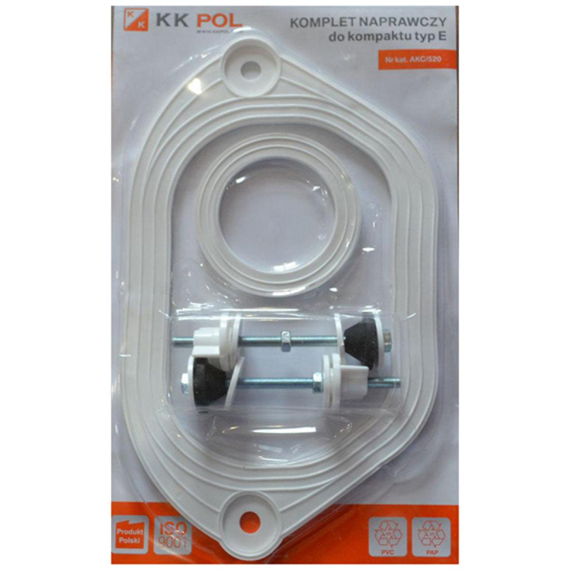 Набір прокладок під бачок унітазу гума KK Pol + Кріплення KPL/520