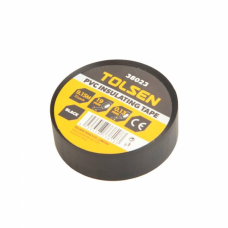 Ізоляційна стрічка 19мм х 9,2мм чорна 0,13мм Tolsen 38023