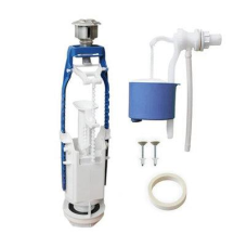 Комплект для бачка змивного кнопка подвійна хром (бок. підкл.) АБ 77.54.У1.3