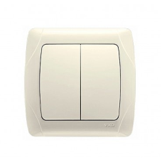 Вімікач 2 скр Кармен крем