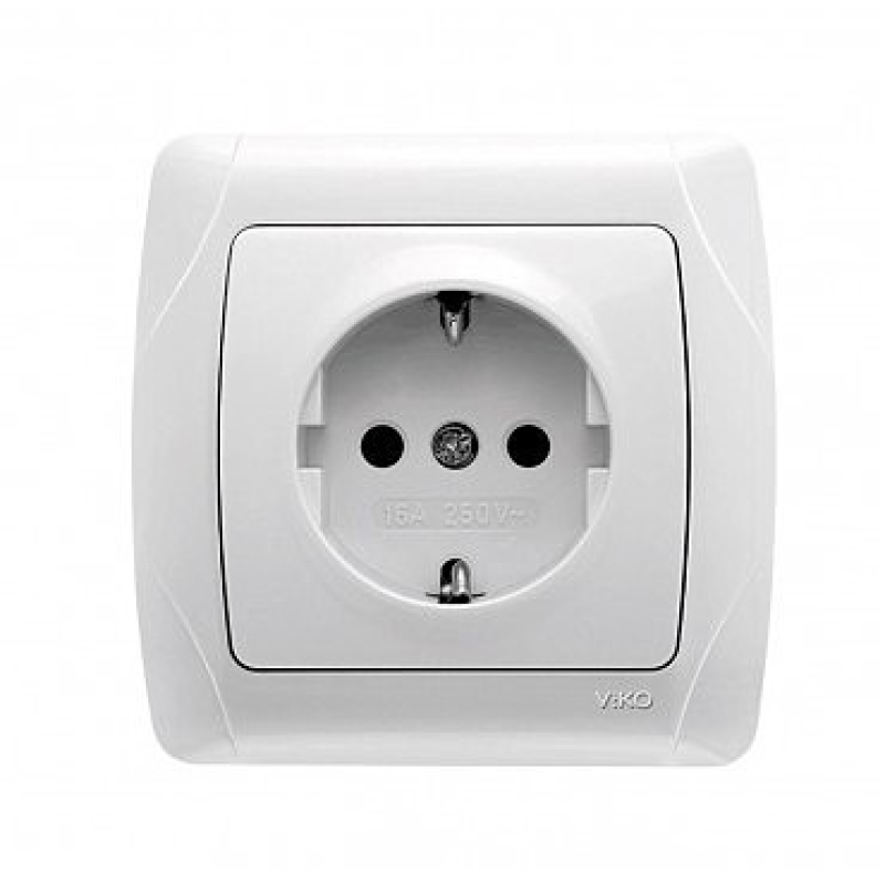 Розетка 1 сккр з/зем Кармен