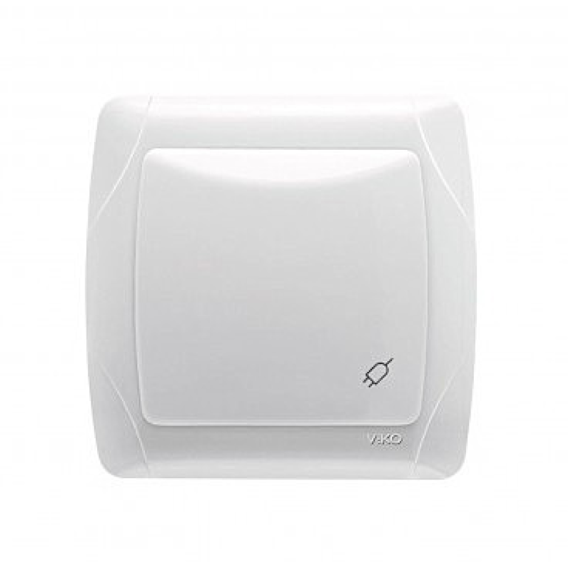 Розетка 1 з/ш з/зем з кришкою Кармен