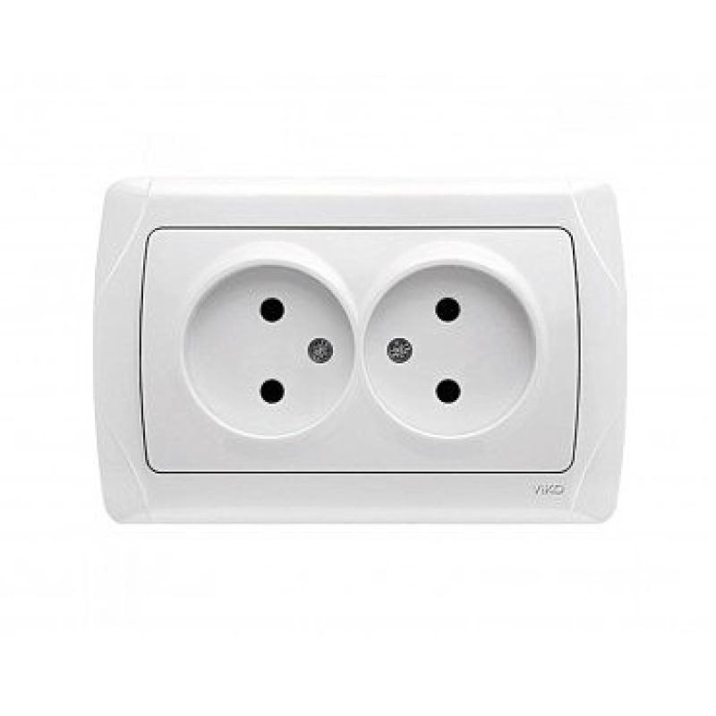 Розетка 2 скр без/зем Кармен