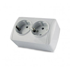 Розетка 2-а зовнішня з/зем Viktori GISelt