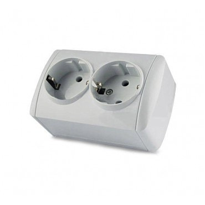 Розетка 2-а зовнішня з/зем Viktori GISelt