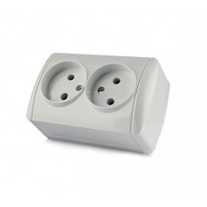 Розетка 2-а зовнішня без/зем Viktori GISelt