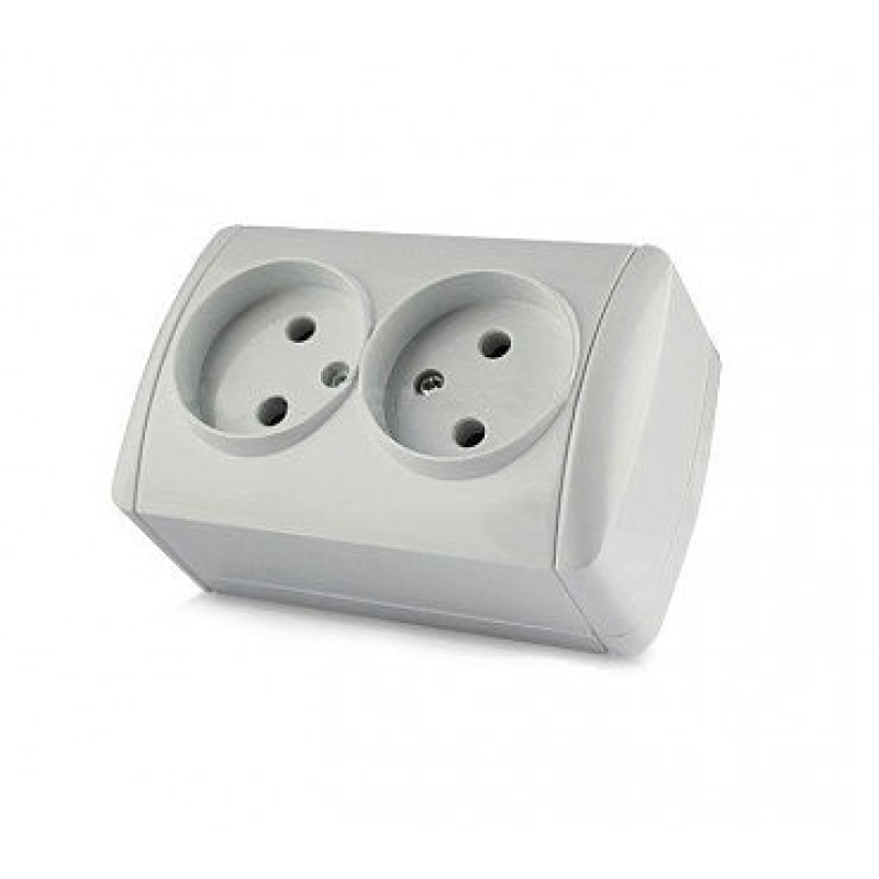 Розетка 2-а зовнішня без/зем Viktori GISelt