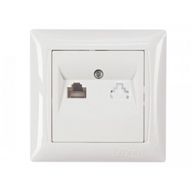 Розетка компьютерна LUXEL PRIMERA (білий) 3027