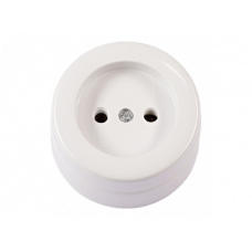 Розетка накладна без/зем кругла LUXEL 1029