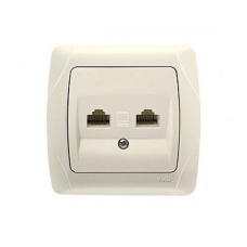 Розетка 2 комп“ютерна Кармен крем