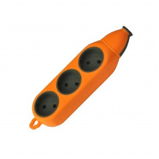 Колодка 3 без/зем, помаранч, ударостійка одностор, кауч