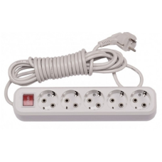 Подовжувач LUXEL 5 гнізд 3М з/зем вимикач 7273