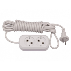 Подовжувач 2 гнізда 5М без/зем LUXEL 7105