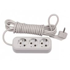 Подовжувач 3 гнізда 5М з/зем LUXEL 7135
