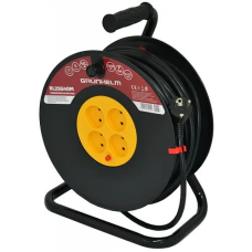 Подовжувач GRUNHELM на катушці 4 розетки RL25G40 (2,0х2,5мм) 40м