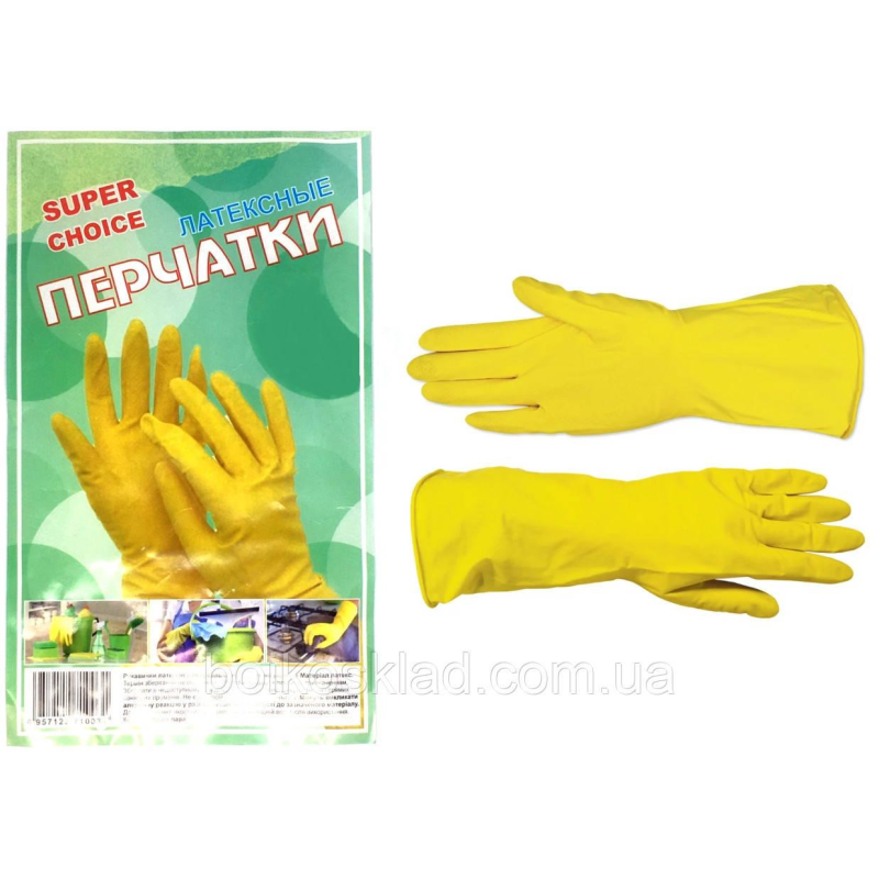Рукавички гумів. “Super Choice“ M/L Рукавички гумів. “Super Choice“ M/L