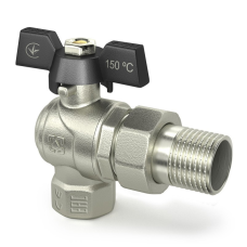 Кран Кутовий з американкою Raftec ЗВ 3/4“ Чорний метелик DRBS2-U