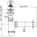 Сифон для умивальника AlcaPlast A41 + A710