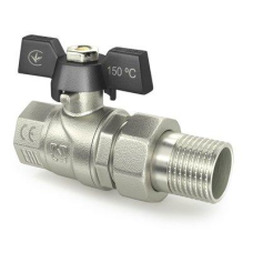 Кран Кульовий з американкою Raftec 3/4“ Чорний метелик DRBS2