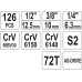 Набір інструментів Yato 1/4“ 3/8“ 1/2“ 126шт YT-38875