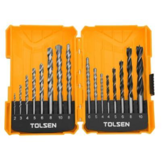 Комплект свердл дерево-метал-ланцюжка/бетон 16 шт. 2-10 мм Толсен