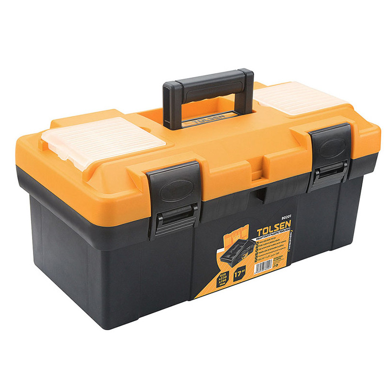 Ящик пластик 42х23х19см 2 органайзера Tolsen 80201