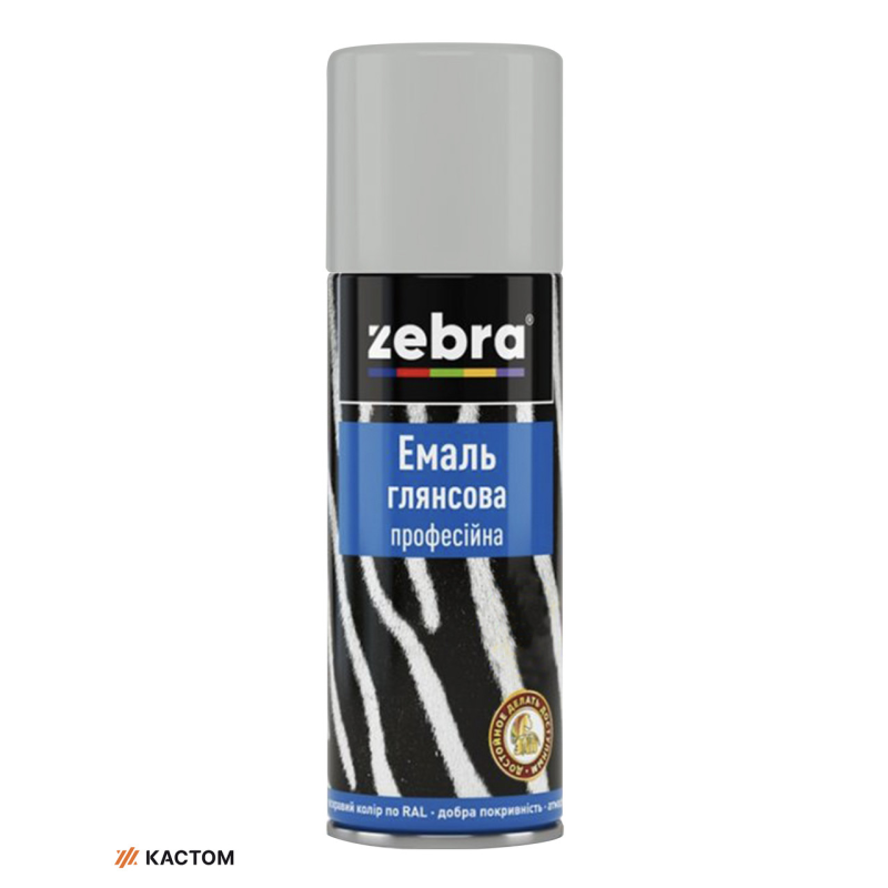 Емаль глянсова професійна 400мл ZEBRA 138 RAL7035 Світло-сірий