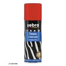 Емаль глянсова професійна 400мл ZEBRA 183 RAL3020 Червоний