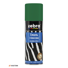 Емаль глянсова професійна 400мл ZEBRA 186 RAL6029 Зелений
