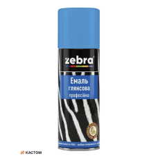 Емаль глянсова професійна 400мл ZEBRA 204 RAL5015 Блакитний