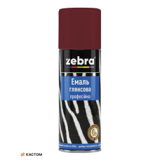 Емаль глянсова професійна 400мл ZEBRA 370 RAL3004 Вишневий