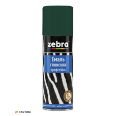 Емаль глянсова професійна 400мл ZEBRA 982 RAL6005 Темно-зелений