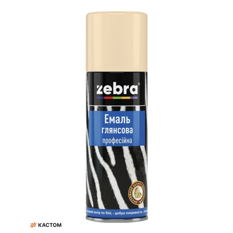 Емаль глянсова професійна 400мл ZEBRA 988 RAL1001 Бежевий