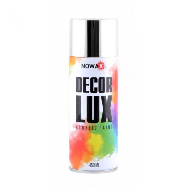 Емаль глянсова 450мл NOWAX Bright Decor Lux хром NX48041