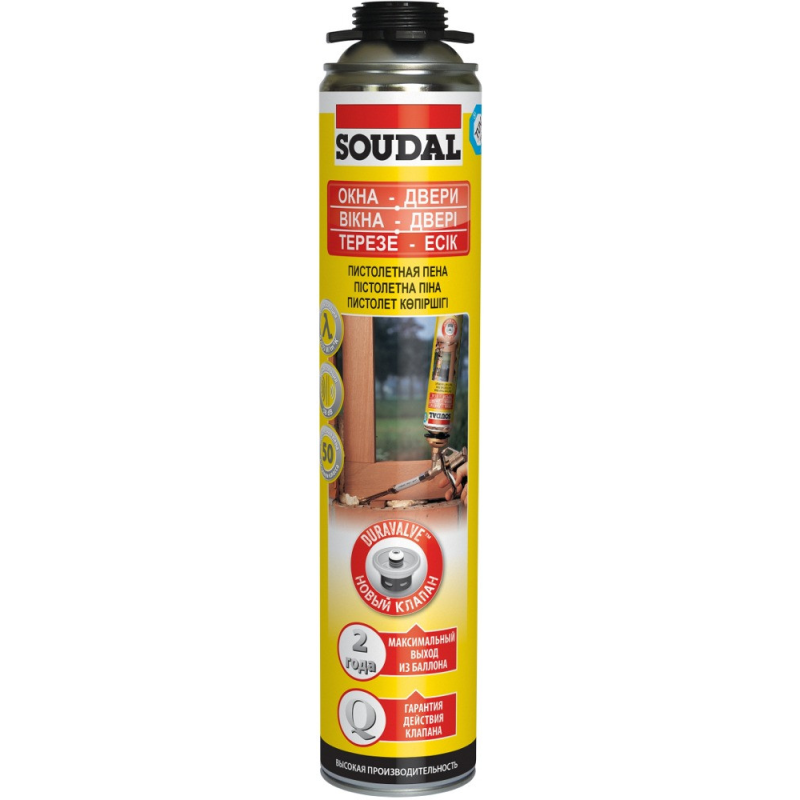 Піна монтаж. пістолет. SOUDAL 750мл Піна монтаж. пістолет. SOUDAL 750мл