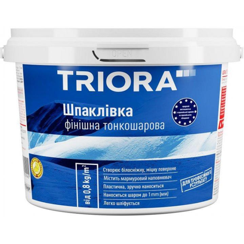 Шпаклівка 1,5кг фінішна тонкошарова ТМ TRIORA