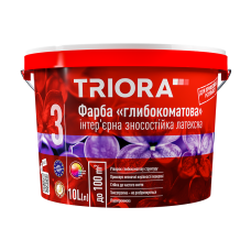 Фарба глибокоматова 10л інтер. латексна TRIORA TR-32 extra matt“