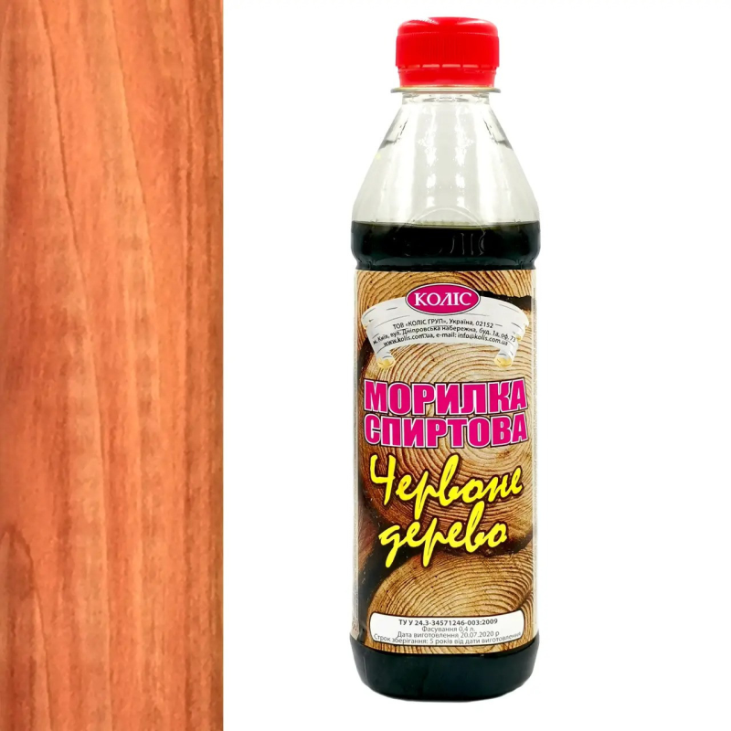 Морилка спиртова Червоне дерево 0,4 л КОЛІС