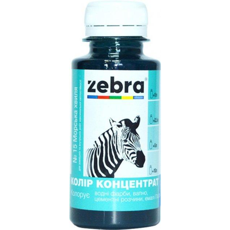 Колер концентрат ЗЕБРА 100мл 615 Морська хвиля