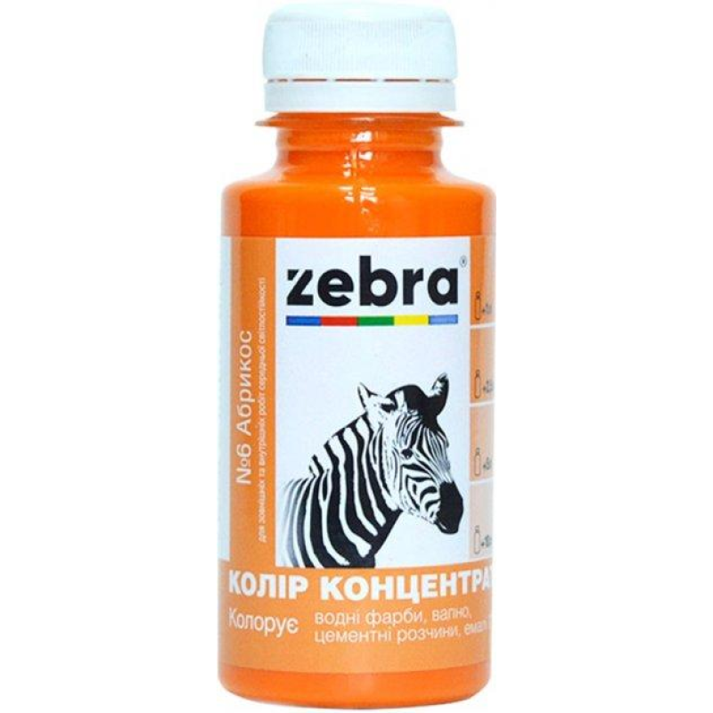 Колер концентрат ЗЕБРА 100мл 606 Абрикос