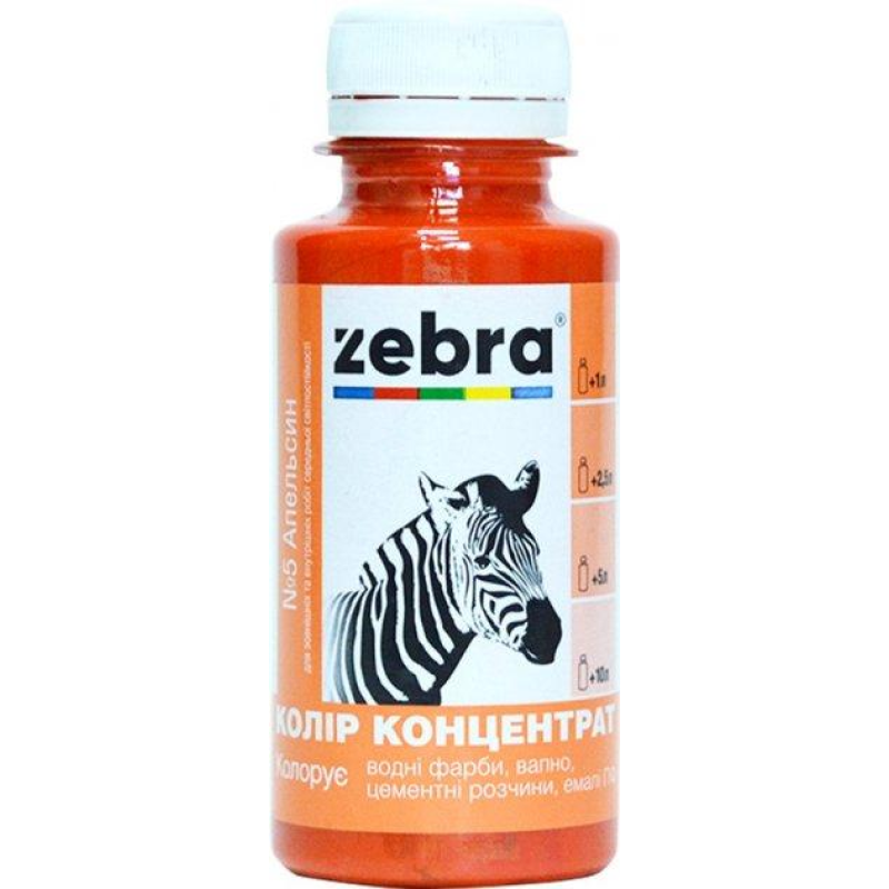 Колер концентрат ЗЕБРА 100мл 605 Апельсин