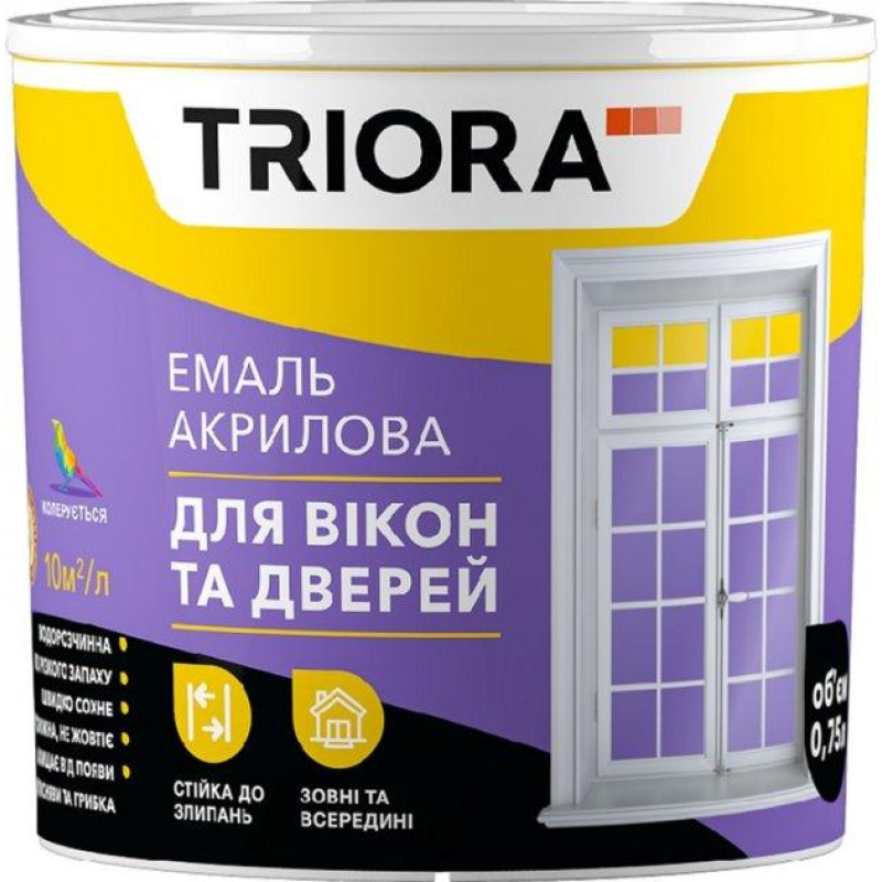 Емаль для вікон та дверей 400 мл акрилова «Triora»