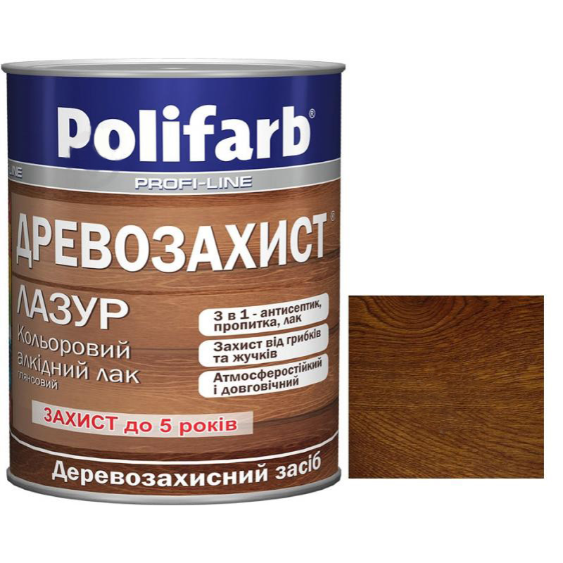 Polifarb Лазур деревозахисна горіх 0,7 кг