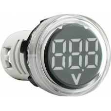 Круглий цифровий вимірювач напруги ED16-22 VD 30-500В АС (білий)