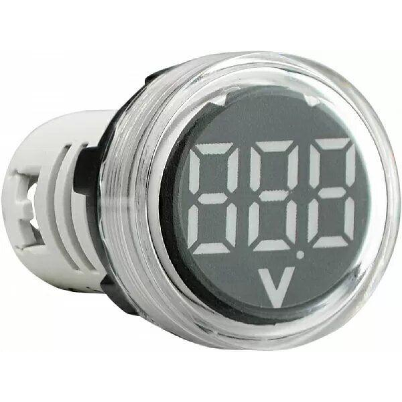 Круглий цифровий вимірювач напруги ED16-22 VD 30-500В АС (білий)