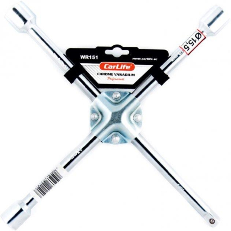 Ключ хрестоподібний з накладкою посилений (17,19,21,1/2) CarLife WR151