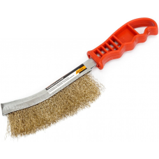 Щітка по металу латунна плас. ручка POLAX