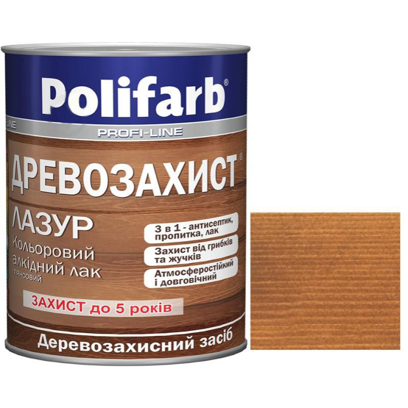 Polifarb Лазур деревозахисна тік 0,7 кг