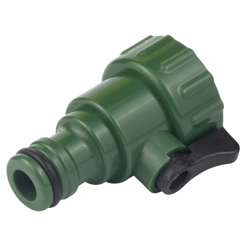 Клапан запірний ВР 3/4“ з адаптером на конектор 1/2“ (ABS) Grad